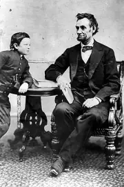 New 5x7 Photo: President Abraham Lincoln with his son Thomas, or 'Tad'
