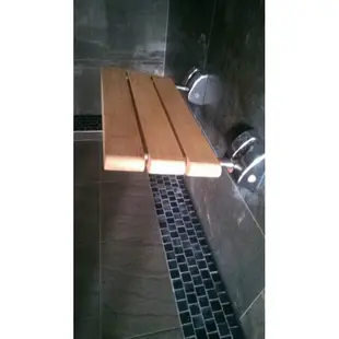 【衛浴的醫院】北美檜木椅 G-053-2 適合 蒸氣、淋浴專用摺疊淋浴椅可承受130公斤 (鉻)