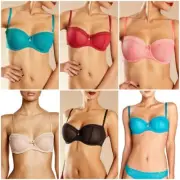 Chantelle Parisian Demi Mesh Multi Part Cup Bra 1475 Various Sizes & Colors NWT