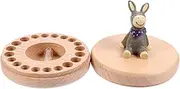 ERINGOGO 1 Set Deciduous Tooth Keepsake Box Teeth Storage Organizer with Date Slots for Cherishing Childhood Memories Boys