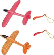 BCOATH 4pcs Glider Plane for Boys Lightweight Airplane for Outdoor Fun Easy to Assemble Backyard Flying Random Color