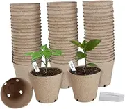 1 Set Plant Germination Pots Large Starter Pots with Drainage Plant Labels for Home Gardening Balcony and Garden Decoration
