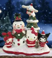 Blue Sky Clayworks Hello Kitty LET IT SNOW Christmas Candle House AUTH RETAILER