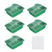 10 Pack 6 Cell Seeding Starting Trays Kit for Greenhouse Planting Green