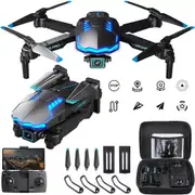 Drone X6 Pro 1080P HD Dual Camera Avoidance Foldable RC Quadcopter 2x Batteries
