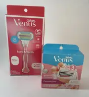 Gillette Venus extra smooth razor & ComfortGlide White Tea Razor Refills 3 count