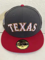 Texas Rangers-New Era Hat Club Fitted Hat-Size 7 1/4-Black 2023 WS Patch