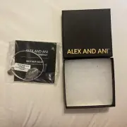 NWT Alex and Ani Mother Mary Bangle Charm Bracelet Silver Includes Box
