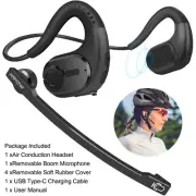 Mpow Bluetooth 5.3 Open Ear Wireless Headset with Magnetic Detachable Microphone