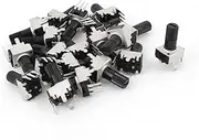 Aexit 20pcs (Potentiometer) 100K OHM 6mm Knurled shaft 3 Terminal Linear Taper Rotary (46ry606qf518) Potentiometer B100K