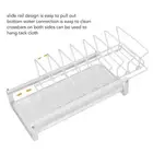 (White)Dish Drying Rack Tableware Storage Shelf Plate Holder With Tray GE