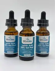 QRxLabs Lactic Acid 50% Gel Peel - 1 fl oz - Professional Treatment, 3 Pack