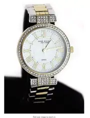 Anne Klein 12/2251MPRV Reversible Two Tone Band Crystal Accent Watch