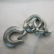 5 Ton Heavy Duty Steel Swivel Eye Hook w/ Latch