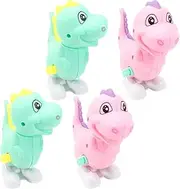 BESPORTBLE 4Pcs Dinosaur Clockwork for Color Wind Up Playthings Adorable Cartoon Design to Stimulate Interest and Develop Coordination Fun Educational