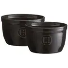 NEW Emile Henry Ramekins Charcoal 9cm Set 2pce