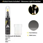 Touch Up Paint For Renault All Models 697 Gris With Polish Paste