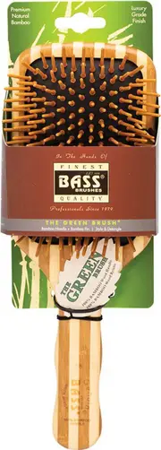 Square Paddle Bamboo Wood Hair Brush - Large