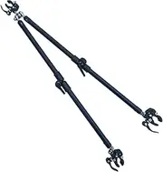 Zxpjkyu Bicycle Trailer Connector, Foldable Tow Bar, Crank for Camping Cart, Portable, Versatile, Length 63 Cm, Easy to Install, Aluminum Clamps