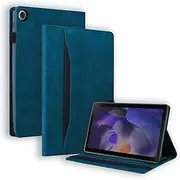 CXTCASE Case for Galaxy Tab A8 2021/2022 Skin Feel PU Leather Wallet Protective Cover with Card Slots and Stand Function for Samsung Galaxy Tab A8 2021 10.5 Inch SM-X200/SM-X205/SM-X207 - Navy Blue