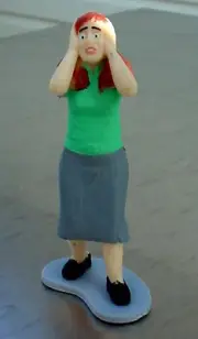 Gal Who Missed Her Train Figurine 1:24 Scale G Scale Diorama Accessory Item