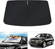 Custom Fit Windshield Sun Shade for Audi Q5 Accessories 2018-2024 2025 Window Shade Sun Visor Protector Foldable Blocks UV Rays Keep Your Car Cooler