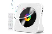 CD Player with Bluetooth Home CD Player with LED Screen-White