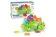 Learning Resources Steggy The Fine Motor Dino - 11 Pieces, Ages 18+ Months Toddler Learning Toys, Fine Motor and Sensory Toy, Toddler Montessori Toys, Dino Toys, Preschool Toys