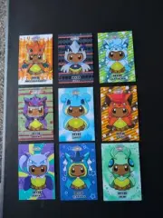 FULL PONCHO EEVEE Set ! Pokemon LET'S GO eevee Card Database Cards! 9 Cards