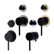 Kaya Wall Diverter Mixer, Matte Black, Small Round Plates