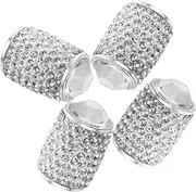 4pcs Metal Tire Valve Stem Caps for Car Decorative Rhinestone Valve Stem Covers for Truck