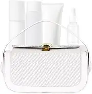 [Generic] Shoulder Purse - Trendy Tote | Fabric Flap Top Handle Zipper Closure Elegant Purse for Women Ladies Business Gathering Wedding Weekend Birthday