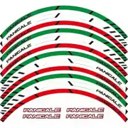 Redkid For DUCATI 1299 PANIGALE S 959 PANIGALE 12 X Thick Edge Outer Rim Sticker Stripe Wheel Decals Green White Red
