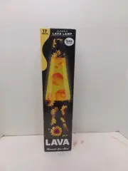 New Yellow Sunflower Lava Lamp 17 Inch Globe Base and Cap and Bulb Included