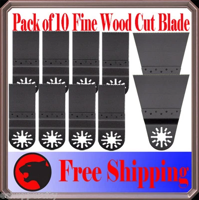 10 Pc Fine Wood Oscillating MultiTool Saw For Blade Rigid Mastercraft Performax