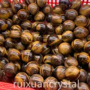 2.2LB Natural Tiger's eye Quartz Sphere Crystal Ball Reiki Healing 30mm+