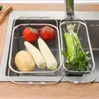Expandable Stainless Steel Fine Mesh Strainer Colander Vegetable Fruits Sieve