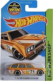 [Hot Wheels] 1971 Datsun Bluebird 510 Wagon, Yellow, 1:64 Scale Die-Cast Car, Children (12+), Unisex