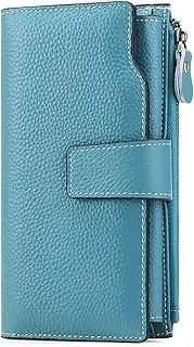 [SENDEFN] Women's Leather Wallet Large RFID Protection Many Compartments with 20 Card Slots and Mobile Phone Pocket