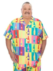 Big Mens Riley Adams Pop Art Short Sleeve Shirt
