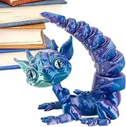3D Printed Dragon - Articulated Dragon | 3D Printed Dragon Fidget Toy | Flexible Pet Ornament | Colorful Dragon Articulated Dragon Figures Fidget Toys for Executive Desk Room Decor