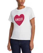 Cinq a Sept Heatset Amour Heart Tee