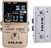 NUX Loop Core Deluxe Upgraded Guitar Loop Pedal with Foot Switch Automatic Tempo Detection 8 Hours Recording 24-bit Audio