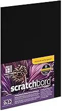 Ampersand Art Supply Scratch Art Panel: Museum Series Scratchbord, 1/8 Inch Flat Profile, 9" x 12"