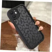 Compatible with Case, Cheetah Print Shockproof Soft TPU iPhone 12 Black