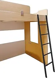 Bunk Bed Ladder Replacement, Dorm Room Home Bedroom Loft Top Bunks Ladder Only with Adjustable Hooks for Camper Rv Trailers Motorhome, Floor 4 5 6 Step Climb Ladder,Black-1.6m/63 i