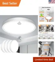 4 Pack Motion Sensor Light Indoor Wired, 5000K Closet Lights Motion Sensored,...