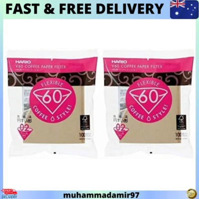 Hario V60 Paper Coffee Filters, Size 02, Natural, 200 Count