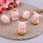 5pcs/set Cute Pig Miniature Animal Garden Decoration Diy Fairy GarA_;k
