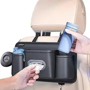 Car Seat Tissue Box - Multifunctional Car Tissue Organizer,Reusable Phone Holder, Vehicle Seat Bag for Keys, Glasses